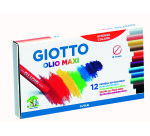 Etui pastels a l huile olio giotto forme ronde 67mm 12    unites coloris assortis