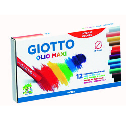 Etui pastels a l huile olio giotto forme ronde 67mm 12    unites coloris assortis