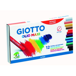 Etui pastels a l huile olio giotto forme ronde 67mm 12    unites coloris assortis