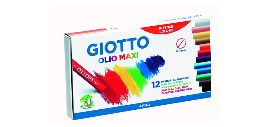 Etui pastels a l huile olio giotto forme ronde 67mm 12    unites coloris assortis