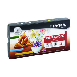 Pastels tendres lyra secs soft forme carree 10mm 6 cm   12 unites coloris assortis