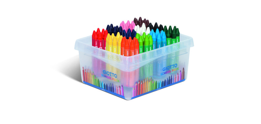 Classpack crayons a la cire cera maxi giotto forme ronde  11mm 10cm 96 unites coloris   assortis