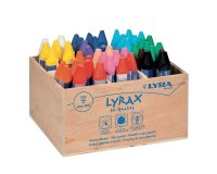 Classpack craies a la cire d abeille lyrax lyra            ergonomique forme             triangulaire 9 cm 48 unites