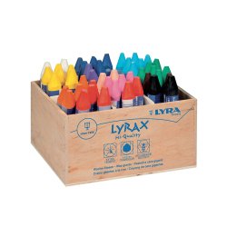 Classpack craies a la cire d abeille lyrax lyra            ergonomique forme             triangulaire 9 cm 48 unites