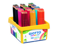 Classpack crayons colors 3.0 giotto forme hexagonale bois  18cm mine de 3mm 192 unites   coloris assortis