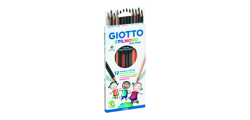 Crayon de couleur STILNOVO SKIN TONES, étui de 12