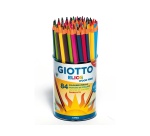 Pot crayons de couleur elios wood free giotto forme        triangulaire resine sans bois 18cm mine 2mm 84 unites