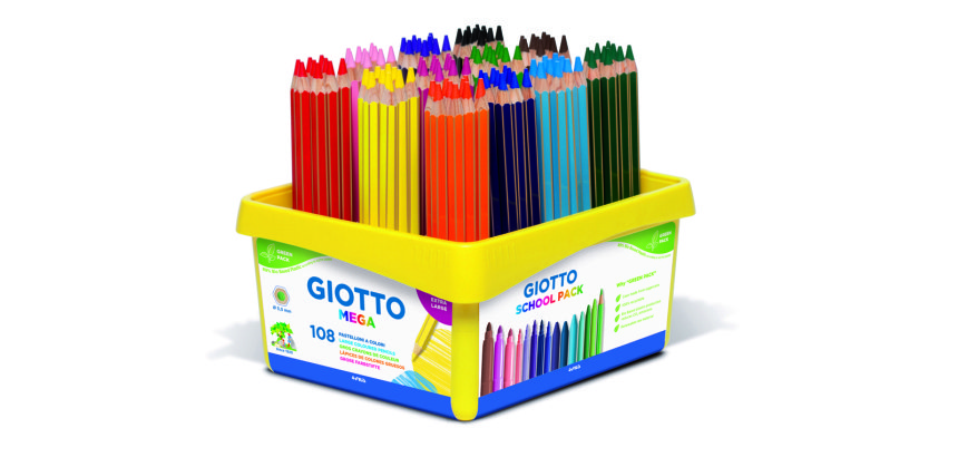 Schoolpack 108 crayons gros module Méga couleurs assorties