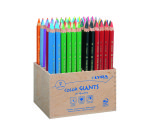 Classpack crayons de couleur geantes lyra forme            hexagonales bois 18cm mine    6mm 96 unites et 2 tailles