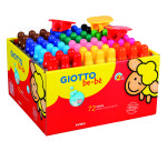 Classpack crayons de couleur maxi be be giotto 10cm mine   7mm 72 unites et 3 tailles    crayons offerts coloris