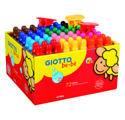 Classpack crayons de couleur maxi be be giotto 10cm mine   7mm 72 unites et 3 tailles    crayons offerts coloris