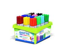 Classpack feutres turbo advanced giotto encre lavable point 2mm 108 unites coloris  assortis