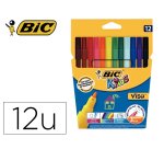 Lot bic kids visa 880 25 pochettes de 12 feutres       pointe fine dont 5 gratuites  coloris vifs assortis