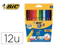 Lot bic kids visa 880 25 pochettes de 12 feutres       pointe fine dont 5 gratuites  coloris vifs assortis