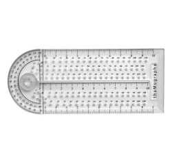 Thamographe codamex 4 outils en 1 equerre compas           rapporteur regle plastique    transparent