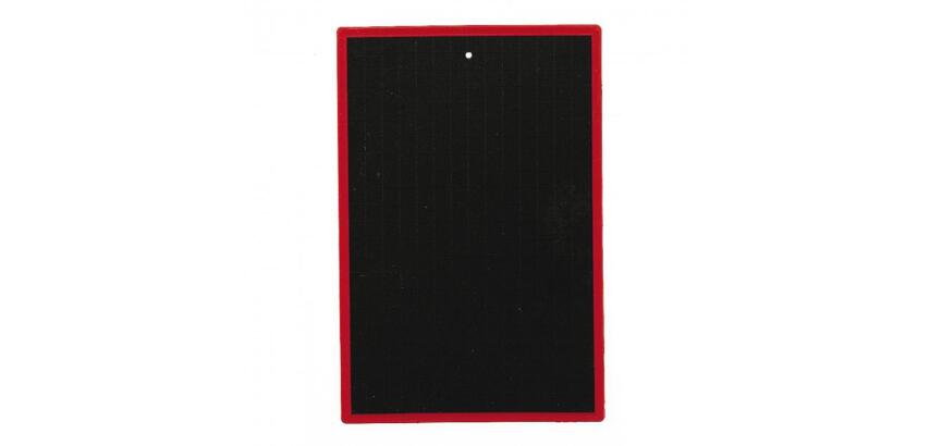 Ardoise wonday plastique 16x24cm 1 face quadrillee 1   face unie coloris noir