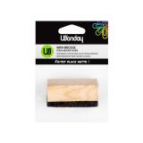 Mini-brosse wonday pour ardoise noir poignee bois &   feutre 5,4x3,5x3 cm lot 3     unites