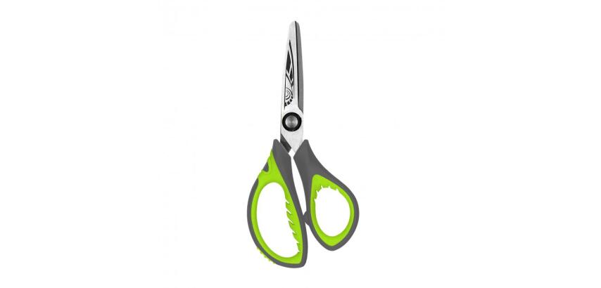 Ciseaux wonday tribal 13cm lames acier inox bouts ronds  anneaux asymetriques