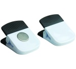 Pince magnetique wonday pour affichage 53x39mm coloris     noir et blanc