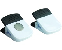 Pince magnetique wonday pour affichage 53x39mm coloris     noir et blanc