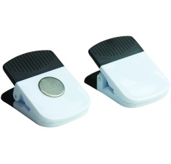 Pince magnetique wonday pour affichage 53x39mm coloris     noir et blanc