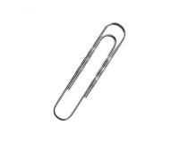 Trombone wonday ondule acier galvanise 77mm bout rond      boite 100 unites