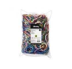 Bracelet caoutchouc wonday dimensions et coloris         assortis sachet 250g