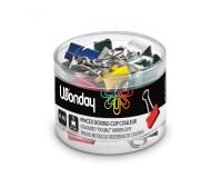 Pince a dessin wonday double clip metal 19mm coloris       assortis boite 40 unites