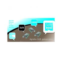 Boite de 5000 agrafes wonday n 26/8 galvanisees capacite d agrafage 3 mm