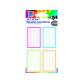 Sachet d etiquettes autocollantes wonday ecoliers 36 x 56 mm 24 unites coloris  assortis