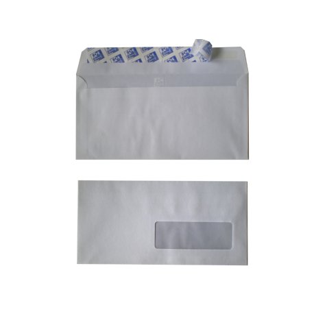 Enveloppes oxford recycle a fenetre auto adhesives avec   bande de protection 110x220mm 500 unites