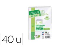 Enveloppe gpv erapure c6 114x162mm 80gr patte auto-adhesive 100% recyclee sans fenetre blanc paquet 40 unites