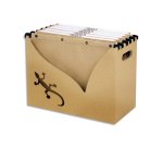 Bac de classement Oxford + 5 dossiers suspendus touareg a4 carte recyclée beige naturel