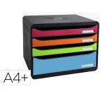 Module de classement exacompta big box 1928 a4+    recycle 4 tiroirs de coloris  assortis format a l italienne