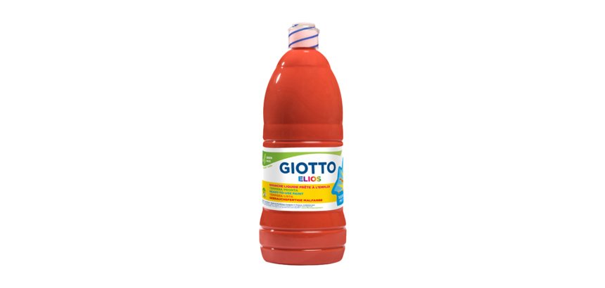Gouache giotto elios flacon 1l coloris vermillon