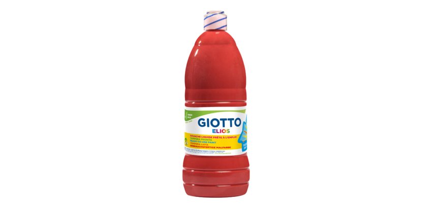 Gouache giotto elios flacon 1l coloris rouge vif