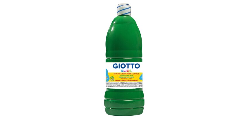 Gouache giotto elios flacon 1l coloris vert vif