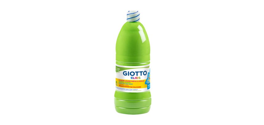 Gouache giotto elios flacon 1l coloris vert clair
