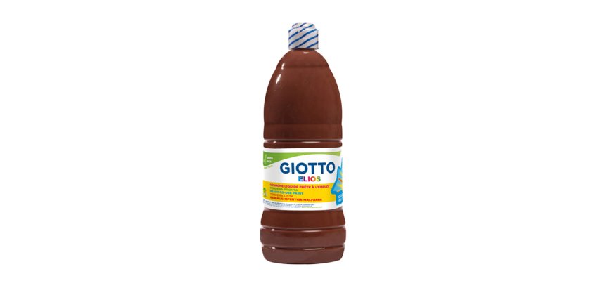 Gouache giotto elios flacon 1l coloris marron