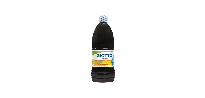 Gouache giotto elios flacon 1l coloris noir