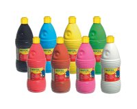 Gouache be be giotto non poreuses 1l 8 flacons coloris assortis