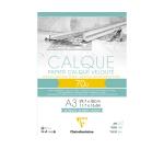 Papier Calque bloc collé 50F A3 70/75g