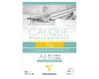Papier Calque bloc collé 50F A3 70/75g