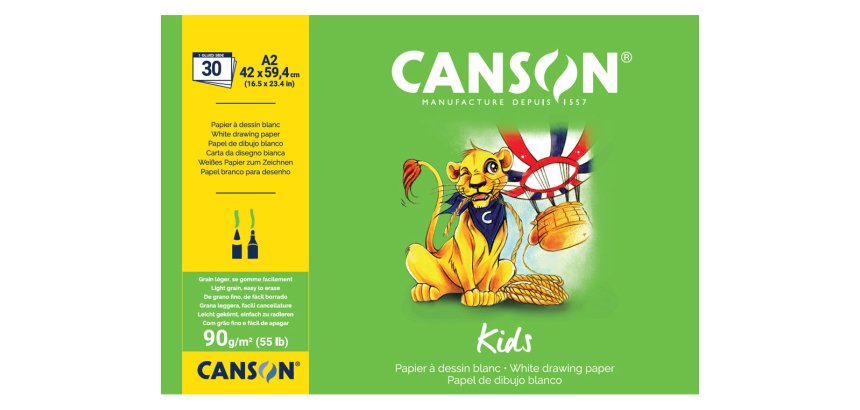 Bloc canson mes premiers dessins a2 420x590mm paquet   30 feuilles