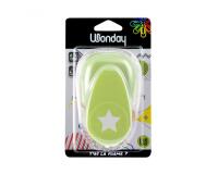 Perforateur wonday a levier etoile ï 76mm corps lastique  avec reserve