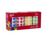 Gommette apli hexagonale 20mm coloris assortis 4 rouleaux   7080 unites