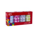 Gommette apli formes geometriques et coloris       pastels assortis 4 rouleaux   5428 unites