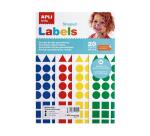 Gommette apli geometriques tailles et coloris assortis   1920 unites