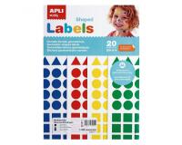 Gommette apli geometriques tailles et coloris assortis   1920 unites