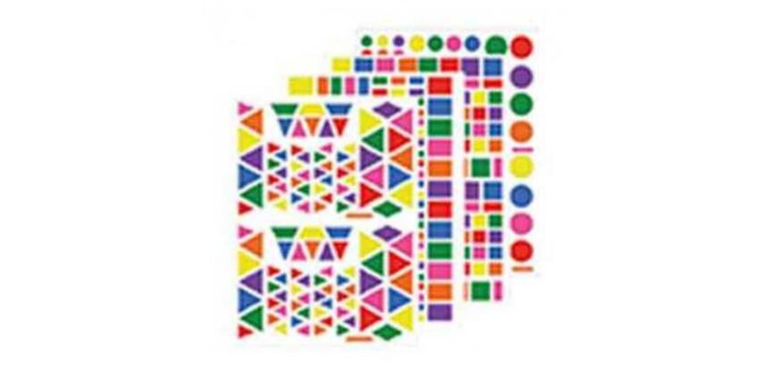 Gommette apli echenillees couleurs et formes assorties  6900 unites